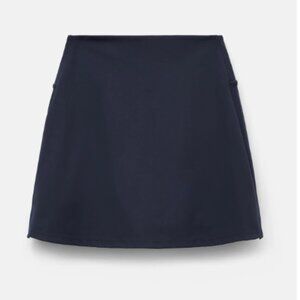 Girlfriend Collective Blue A-Line Mini skort